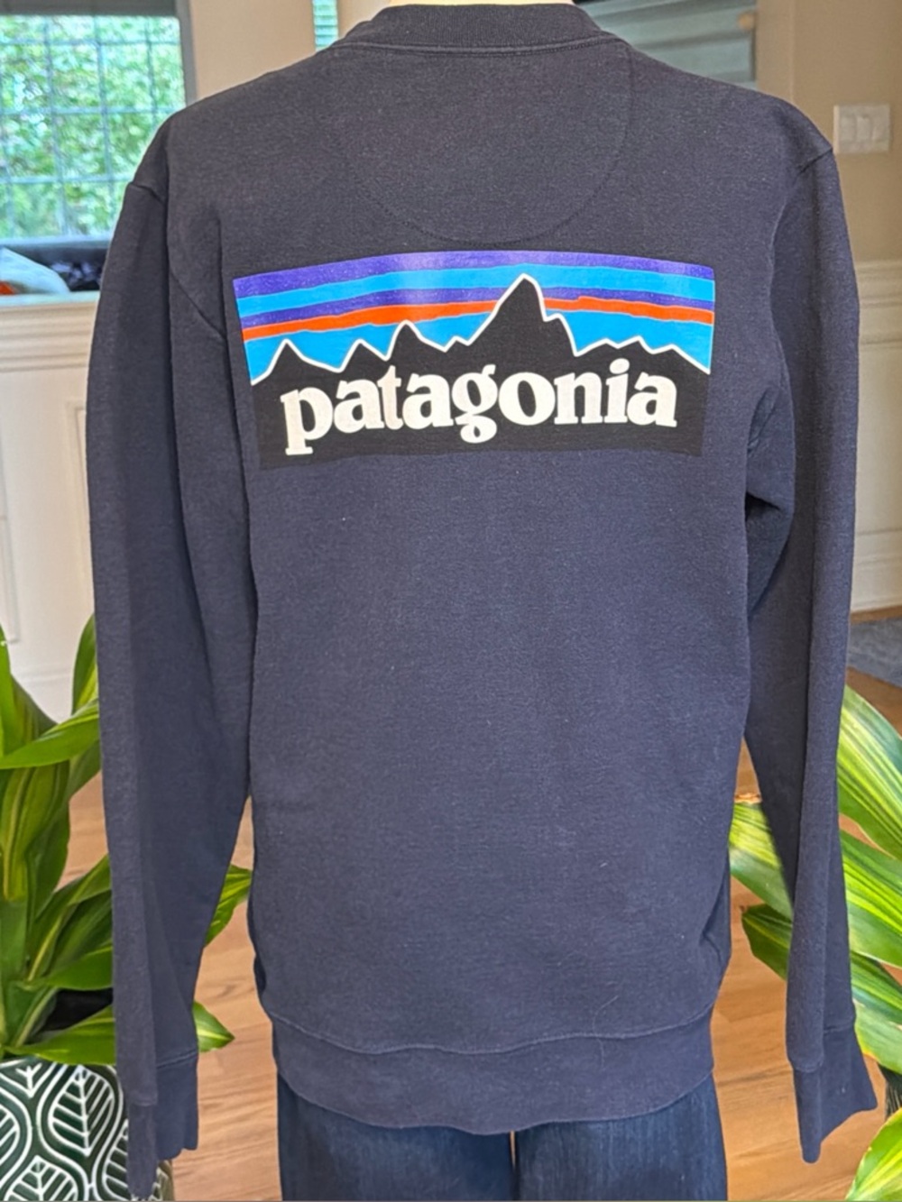 Patagonia Gorpcore 2010s Navy Logo Sweatshirt Crewneck (VGUC)